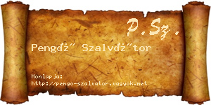 Pengő Szalvátor névjegykártya